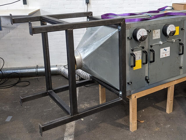 Gelast frame voor afzuiging